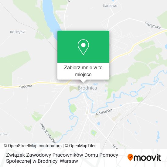 Mapa Związek Zawodowy Pracowników Domu Pomocy Społecznej w Brodnicy