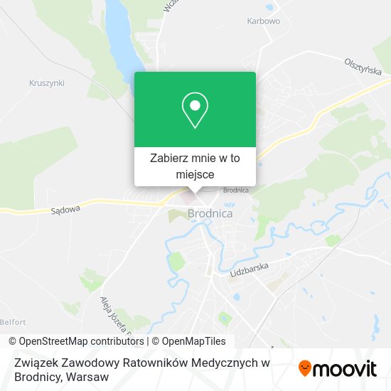 Mapa Związek Zawodowy Ratowników Medycznych w Brodnicy