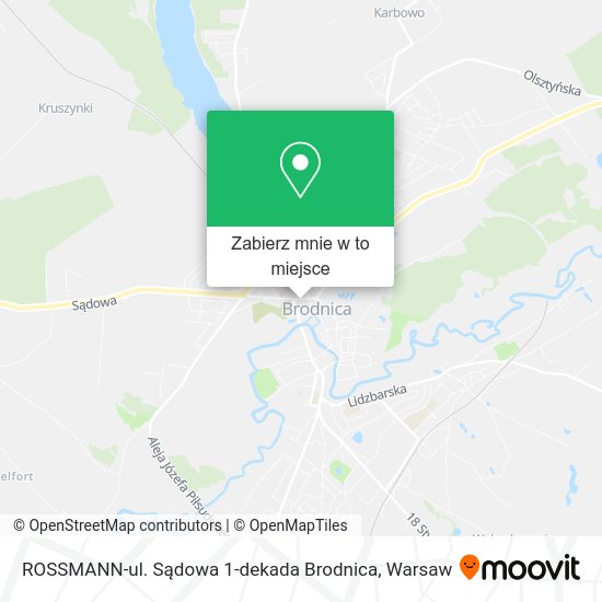 Mapa ROSSMANN-ul. Sądowa 1-dekada Brodnica