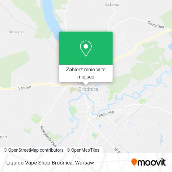 Mapa Liquido Vape Shop Brodnica