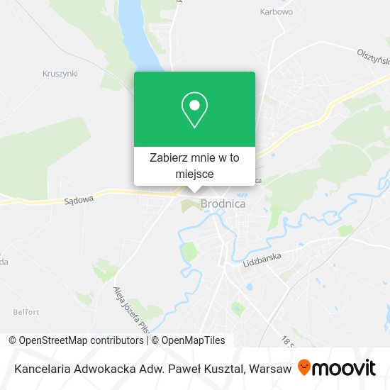 Mapa Kancelaria Adwokacka Adw. Paweł Kusztal