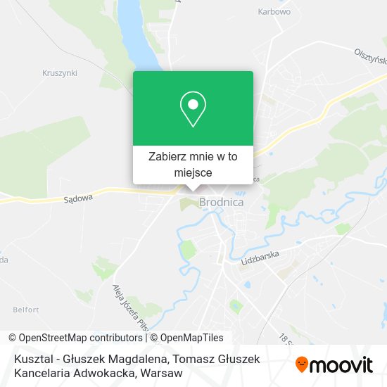 Mapa Kusztal - Głuszek Magdalena, Tomasz Głuszek Kancelaria Adwokacka