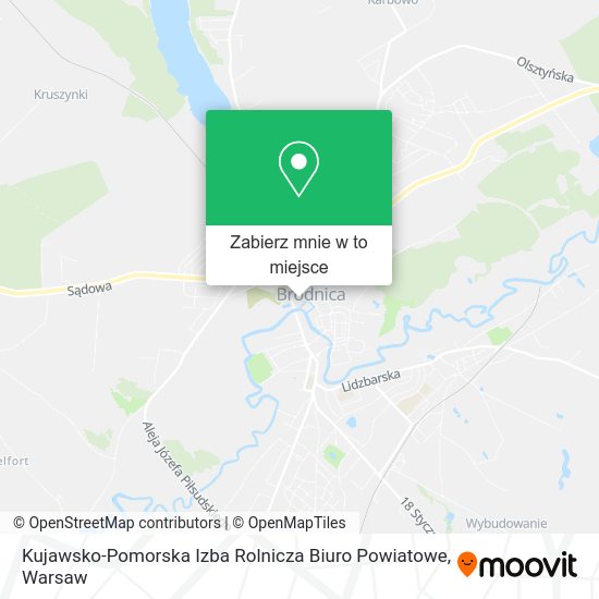 Mapa Kujawsko-Pomorska Izba Rolnicza Biuro Powiatowe