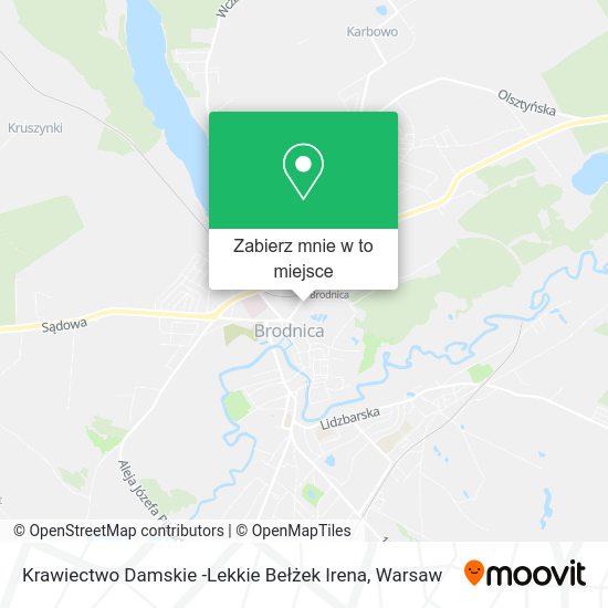 Mapa Krawiectwo Damskie -Lekkie Bełżek Irena