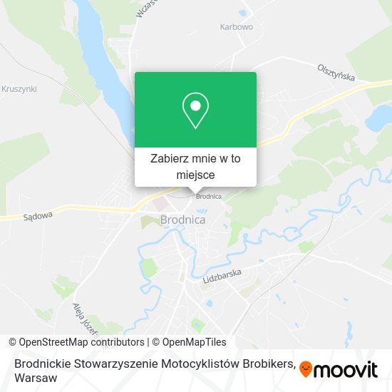 Mapa Brodnickie Stowarzyszenie Motocyklistów Brobikers