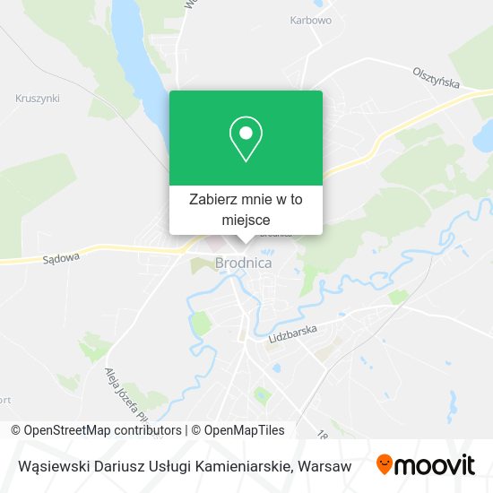 Mapa Wąsiewski Dariusz Usługi Kamieniarskie