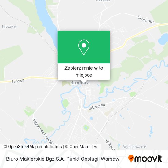 Mapa Biuro Maklerskie Bgż S.A. Punkt Obsługi