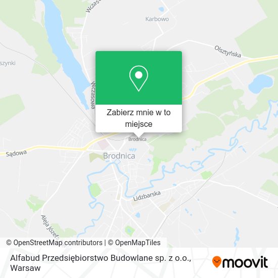 Mapa Alfabud Przedsiębiorstwo Budowlane sp. z o.o.