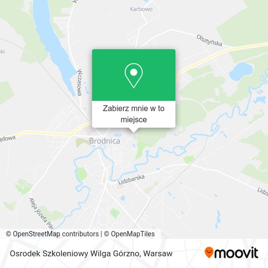 Mapa Osrodek Szkoleniowy Wilga Górzno