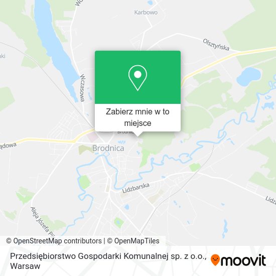 Mapa Przedsiębiorstwo Gospodarki Komunalnej sp. z o.o.