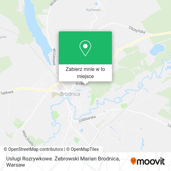 Mapa Usługi Rozrywkowe. Żebrowski Marian Brodnica