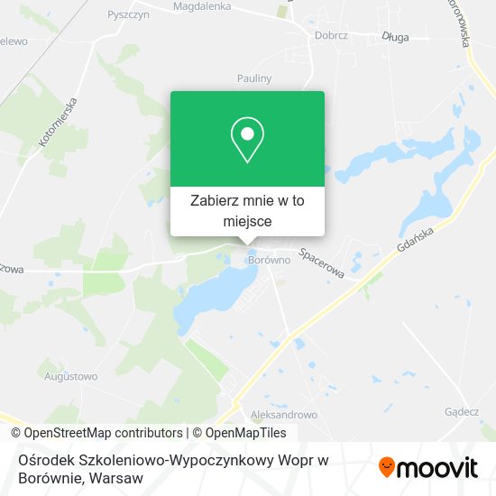 Mapa Ośrodek Szkoleniowo-Wypoczynkowy Wopr w Borównie