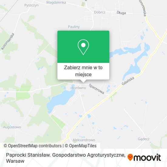 Mapa Paprocki Stanisław. Gospodarstwo Agroturystyczne