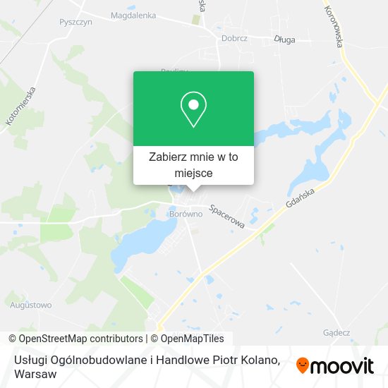 Mapa Usługi Ogólnobudowlane i Handlowe Piotr Kolano