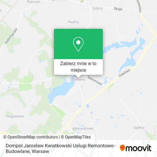 Mapa Dompol Jarosław Kwiatkowski Usługi Remontowo-Budowlane