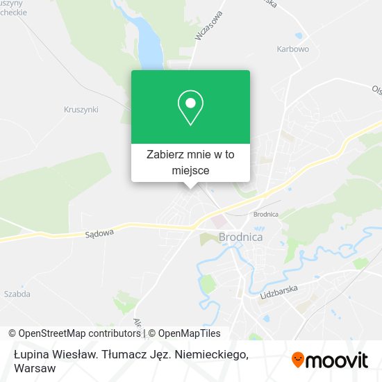 Mapa Łupina Wiesław. Tłumacz Jęz. Niemieckiego