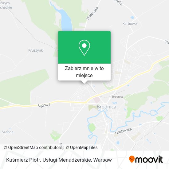 Mapa Kuśmierz Piotr. Usługi Menadżerskie