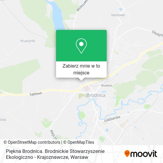 Mapa Piękna Brodnica. Brodnickie Stowarzyszenie Ekologiczno - Krajoznawcze