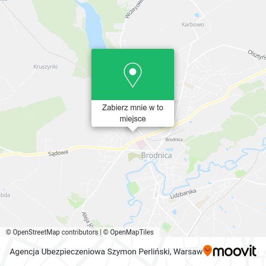 Mapa Agencja Ubezpieczeniowa Szymon Perliński