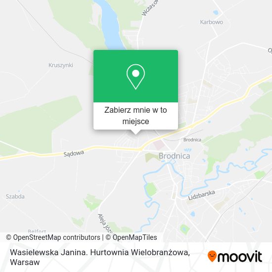 Mapa Wasielewska Janina. Hurtownia Wielobranżowa