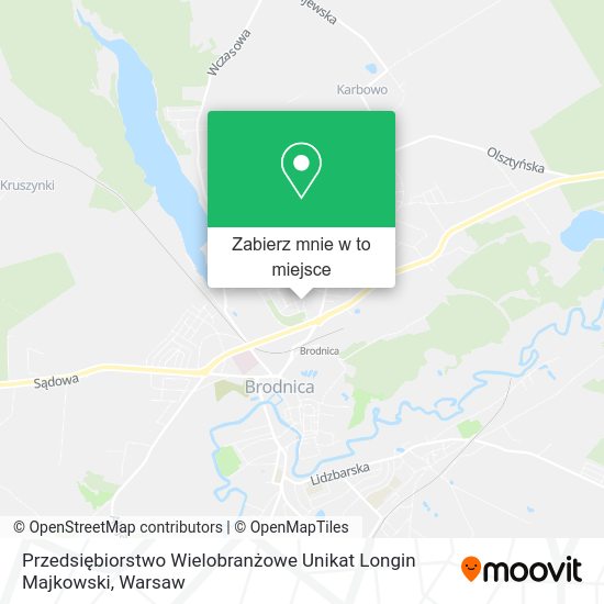 Mapa Przedsiębiorstwo Wielobranżowe Unikat Longin Majkowski