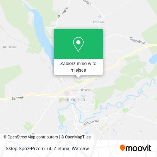 Mapa Sklep Spoż-Przem. ul. Zielona