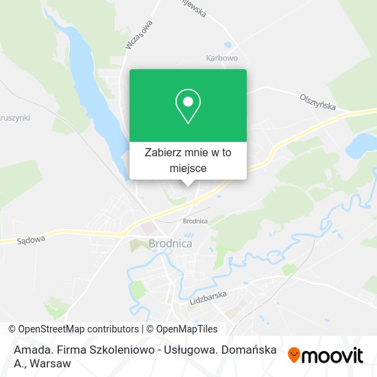 Mapa Amada. Firma Szkoleniowo - Usługowa. Domańska A.