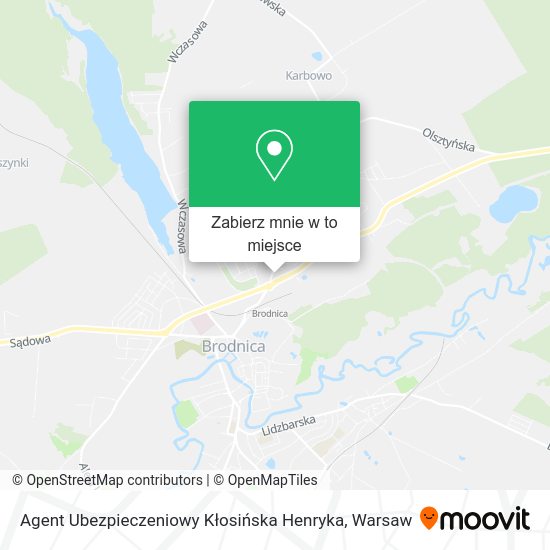 Mapa Agent Ubezpieczeniowy Kłosińska Henryka