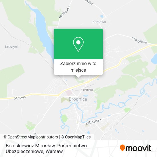 Mapa Brzóskiewicz Mirosław. Pośrednictwo Ubezpieczeniowe