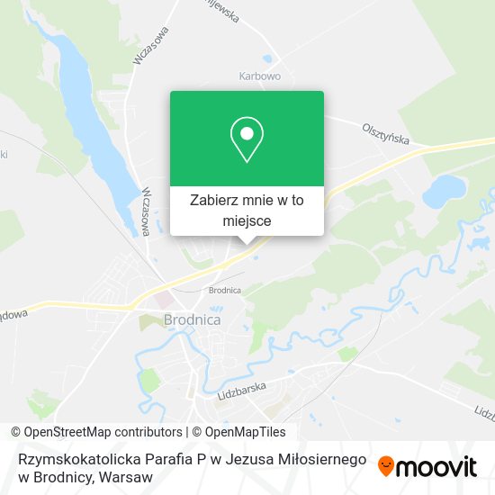 Mapa Rzymskokatolicka Parafia P w Jezusa Miłosiernego w Brodnicy