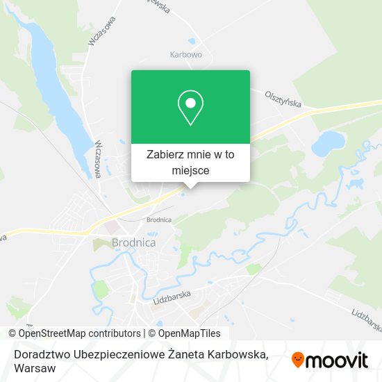 Mapa Doradztwo Ubezpieczeniowe Żaneta Karbowska