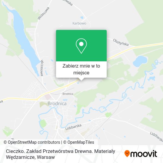 Mapa Cieczko. Zakład Przetwórstwa Drewna. Materiały Wędzarnicze