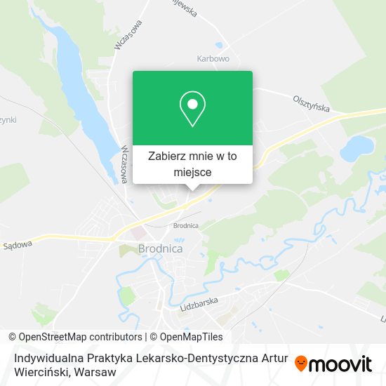 Mapa Indywidualna Praktyka Lekarsko-Dentystyczna Artur Wierciński