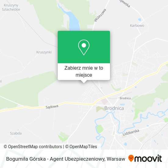 Mapa Bogumiła Górska - Agent Ubezpieczeniowy