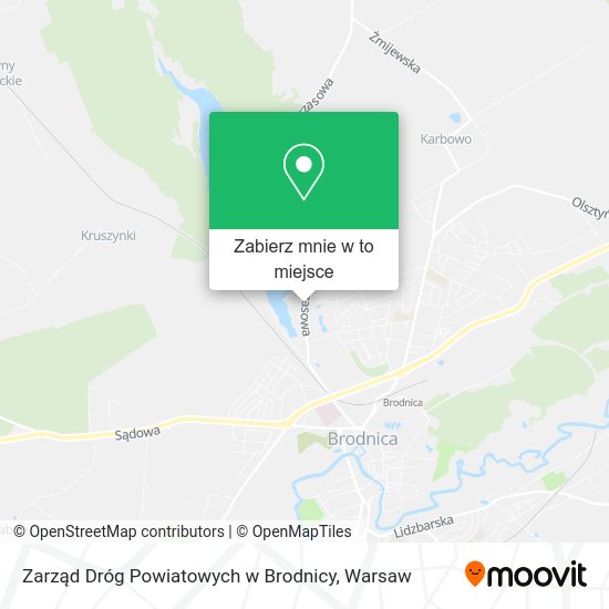 Mapa Zarząd Dróg Powiatowych w Brodnicy