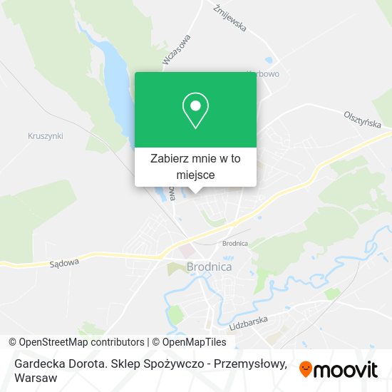 Mapa Gardecka Dorota. Sklep Spożywczo - Przemysłowy