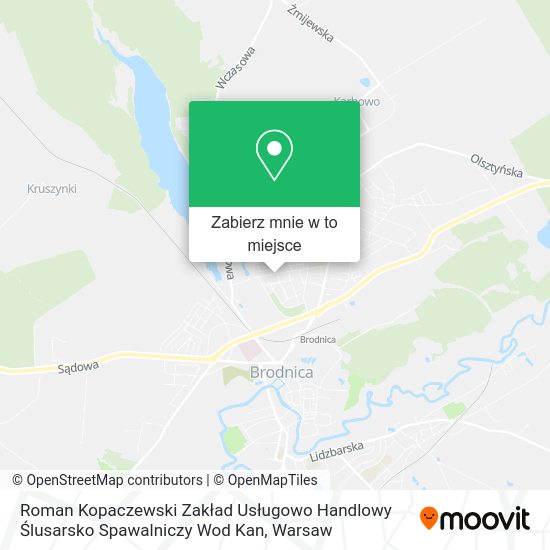 Mapa Roman Kopaczewski Zakład Usługowo Handlowy Ślusarsko Spawalniczy Wod Kan