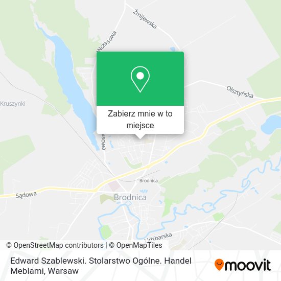 Mapa Edward Szablewski. Stolarstwo Ogólne. Handel Meblami