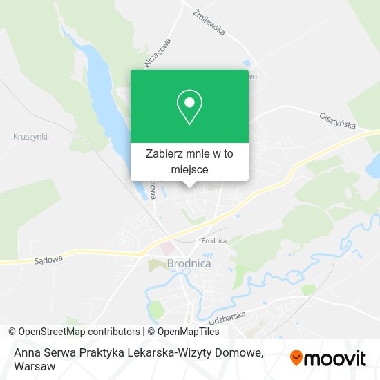 Mapa Anna Serwa Praktyka Lekarska-Wizyty Domowe