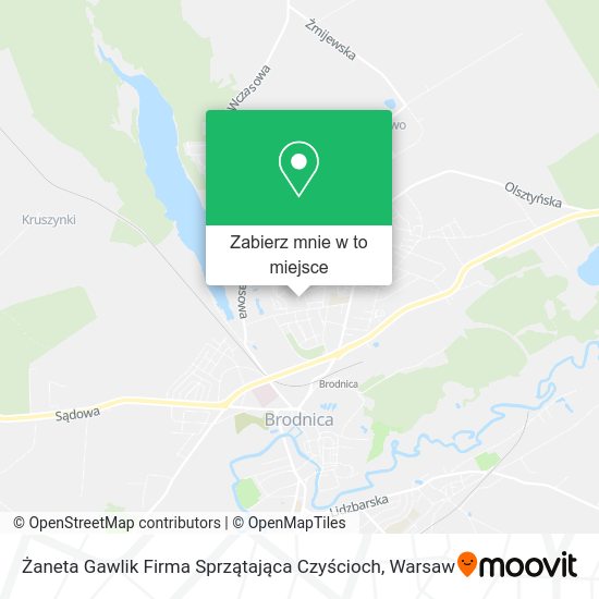 Mapa Żaneta Gawlik Firma Sprzątająca Czyścioch