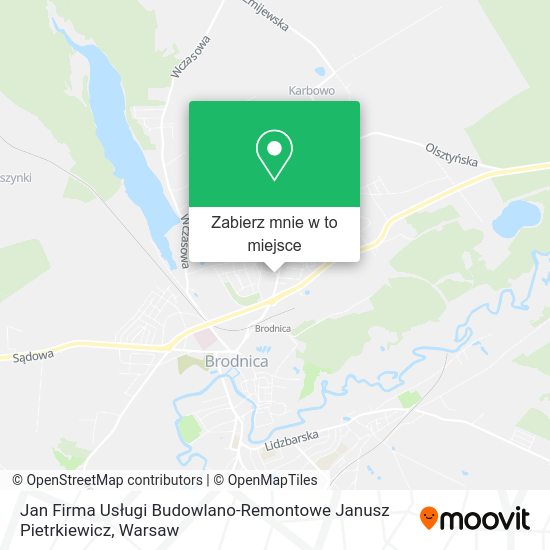 Mapa Jan Firma Usługi Budowlano-Remontowe Janusz Pietrkiewicz