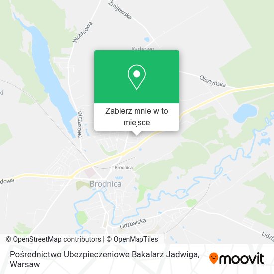 Mapa Pośrednictwo Ubezpieczeniowe Bakalarz Jadwiga