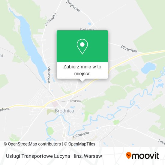 Mapa Usługi Transportowe Lucyna Hinz