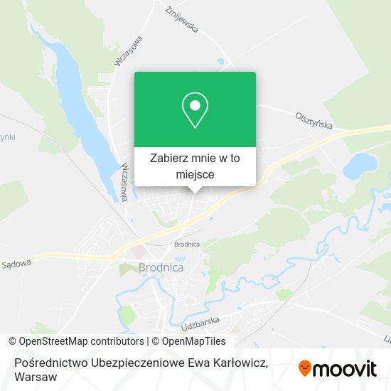 Mapa Pośrednictwo Ubezpieczeniowe Ewa Karłowicz