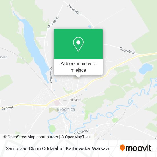 Mapa Samorząd Ckziu Oddział ul. Karbowska