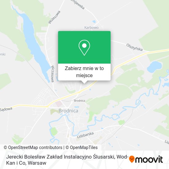 Mapa Jerecki Bolesław Zakład Instalacyjno Ślusarski, Wod-Kan i Co