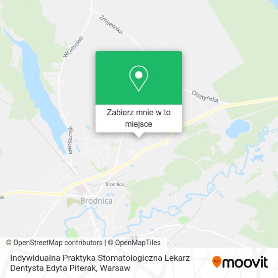 Mapa Indywidualna Praktyka Stomatologiczna Lekarz Dentysta Edyta Piterak