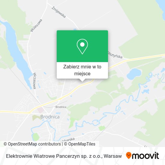 Mapa Elektrownie Wiatrowe Pancerzyn sp. z o.o.