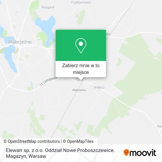 Mapa Elewarr sp. z o.o. Oddział Nowe Proboszczewice. Magazyn