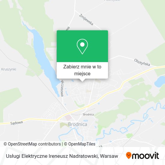 Mapa Usługi Elektryczne Ireneusz Nadratowski